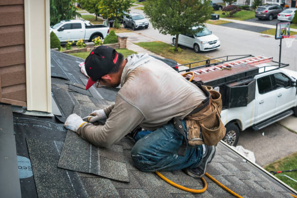 Professional Gutter Repair And Installation technician working in Wurtsboro, NY
